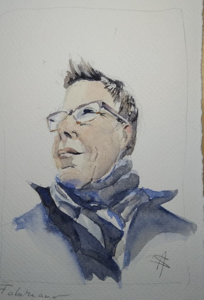 aquarel portret vrouw